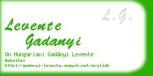levente gadanyi business card