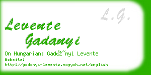 levente gadanyi business card